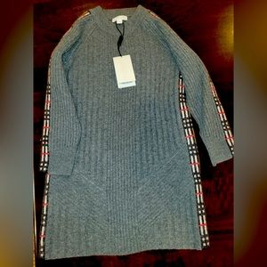 Girl’s Burberry Gray Sweater Dress Children’s Size 10Y